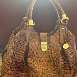 Celia Crocodile Embossed Satchel Bag